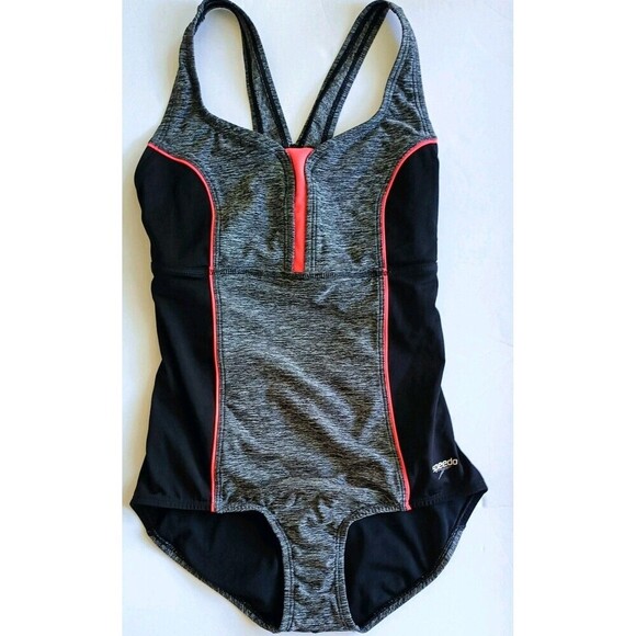 Speedo One Piece Swimsuit Athletic Size 6 Hydro Bra  Radiance Quantum Splice - Picture 3 of 6